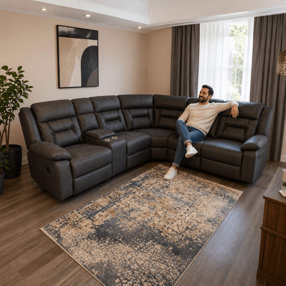 Nova Electric Recliner Corner Sofa with USB Charging Ports - Image 4