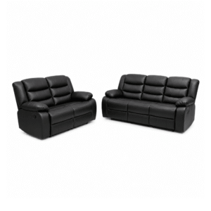 Roma Recliner Sofa 3+2 Seater in Black | Comfortable Family Seating