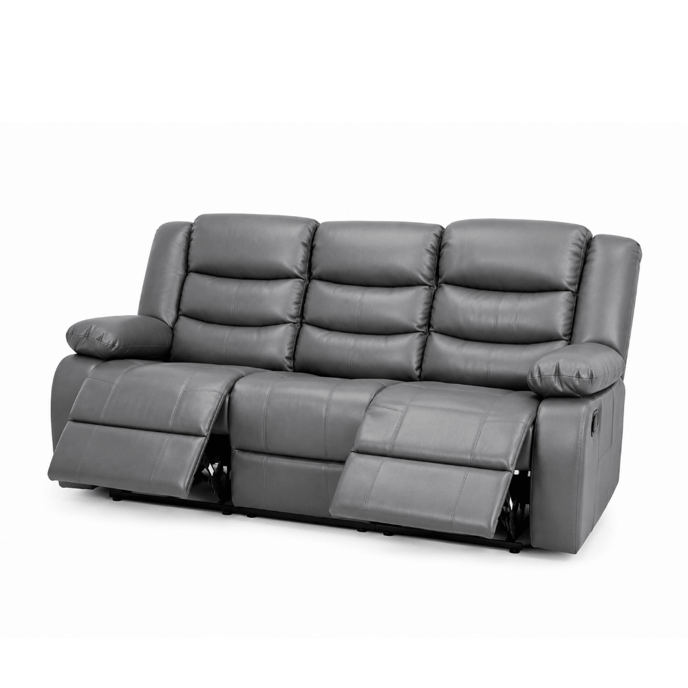 Luxury Grey Leather 2 & 3 Seater Recliner Sofa – UK Delivery - Image 5