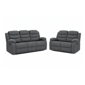 Grey Fabric Recliner Sofa 3+2 Seater Set – Luxury Comfort Suite UK